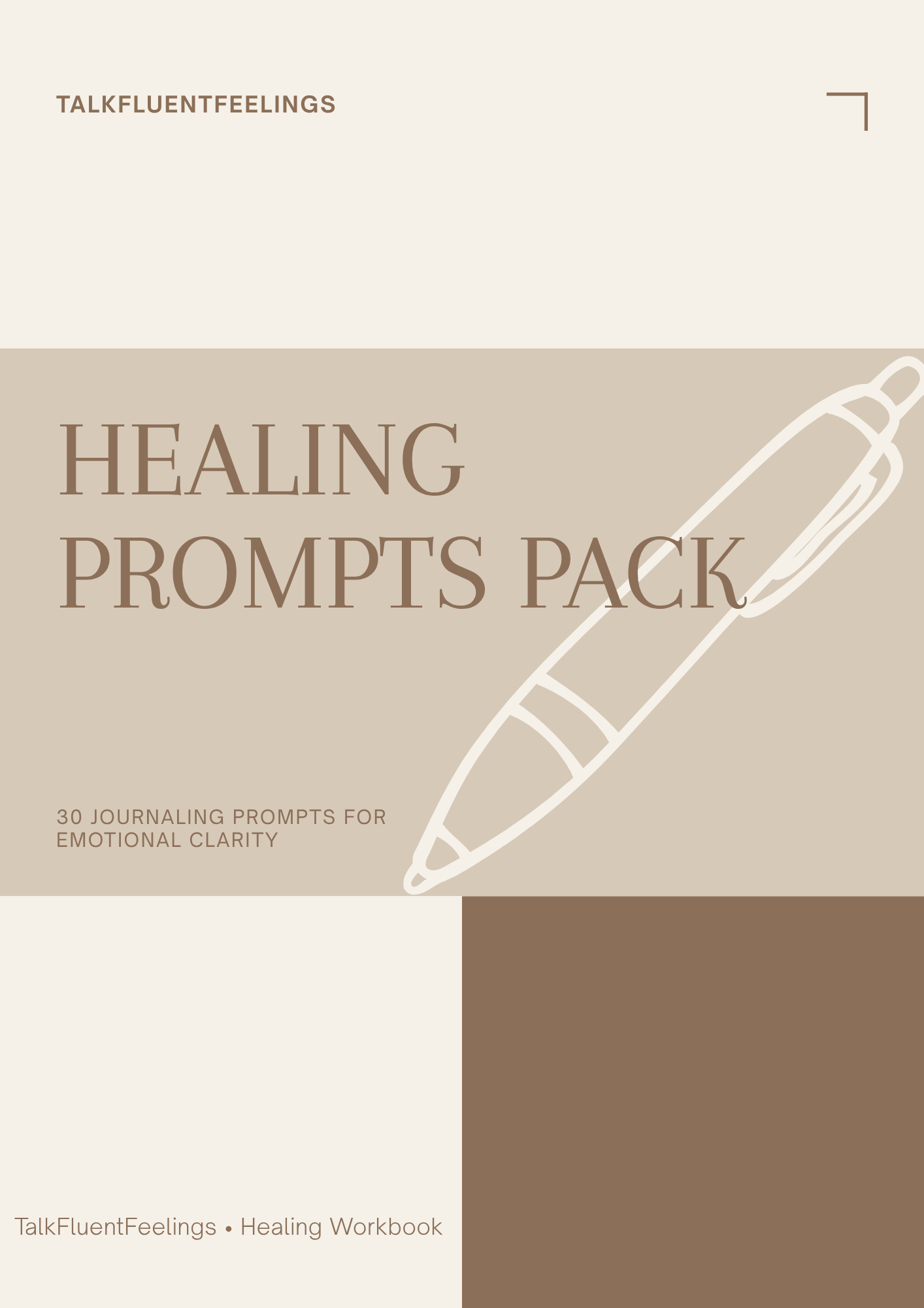 Healing Prompts Pack – 30 Emotional Healing Journal Prompts | Emotional Healing Workbook | Printable PDF + Canva Template